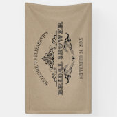 クラフト素朴ヴィンテージフレームブライダルシャワーへようこそ 横断幕 (縦)