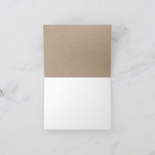 クラフト素朴ヴィンテージブライダルシャワーサンキューカード サンキューカード (内部)