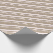 クラフト素朴ヴィンテージホワストライプイト ラッピングペーパー (角)