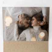 クラフト素朴写真数々のクリスマス 三つ折りクリスマスカード (内部最初)