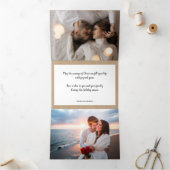 クラフト素朴写真数々のクリスマス 三つ折りクリスマスカード (内部)