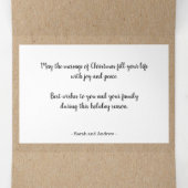 クラフト素朴写真数々のクリスマス 三つ折りクリスマスカード (内部中)