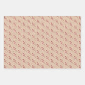 クラフト素朴冬の水彩植物性クリスマス ラッピングペーパーシート (正面2)