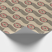 クラフト素朴北極デリバリ切手 ラッピングペーパー (角)