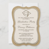 クラフト素朴卒業パーティー招待状 招待状 (正面)