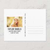 クラフト素朴卒業写真BBQ招待状 インビテーションポストカード (裏面)