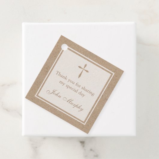 クラフト素朴宗教十字架パーティー フェイバータグ (インサイチュ)