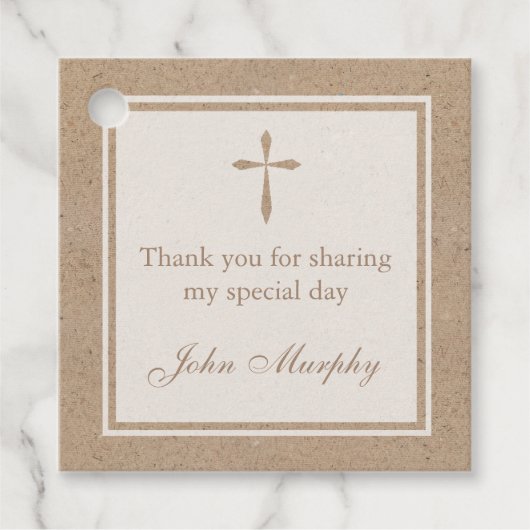 クラフト素朴宗教十字架パーティー フェイバータグ (正面)