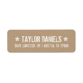 クラフト素朴差出人住所ラベル ラベル (正面)