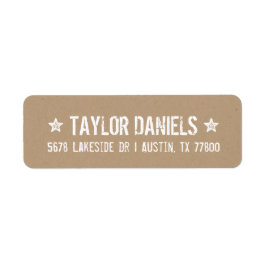 クラフト素朴差出人住所ラベル ラベル