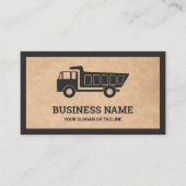 クラフト素朴建築運搬ダンプトラック 名刺 (正面)