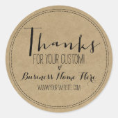 クラフト素朴感謝していはお前のカスタムだ ビジネス ラウンドシール (正面)