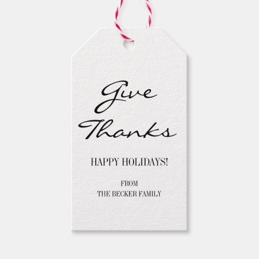 クラフト素朴感謝祭ギフトラベル ギフトタグ (正面)