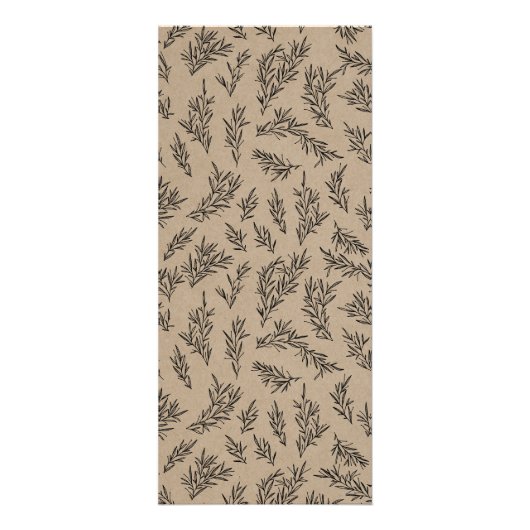 クラフト素朴感謝祭与え感謝していディナーメニュー ラックカード (裏面)