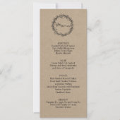 クラフト素朴感謝祭与え感謝していディナーメニュー 招待状 (正面)