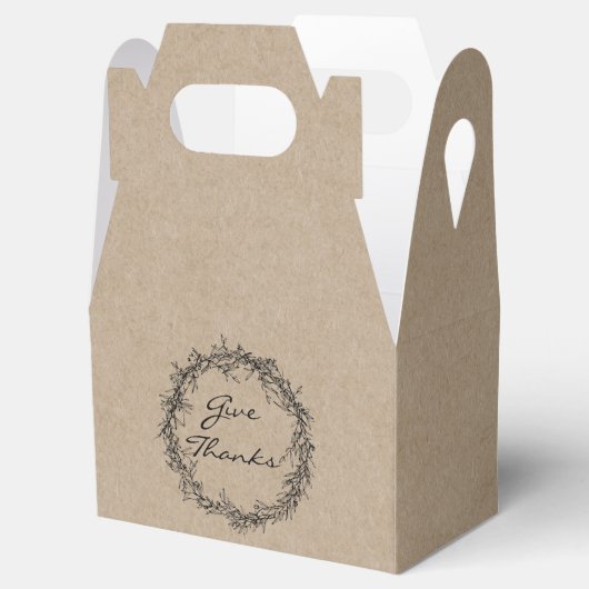 クラフト素朴感謝祭受賞用ボックス フェイバーボックス (オープン)