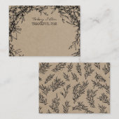 クラフト素朴感謝私はカードに感謝 ノートカード (正面/裏面)