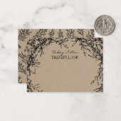 クラフト素朴感謝私はカードに感謝 ノートカード (正面/裏面インサイチュ)