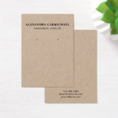 クラフト素朴手作りジュエリーイヤリング表示カード (デスク)