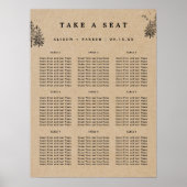 クラフト素朴手抜き松の木が座る ポスター (正面)