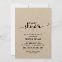 クラフト素朴書道赤ちゃんシャワー