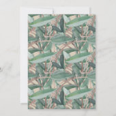 クラフト素朴植物学リースリーフブライダルシャワー 招待状 (裏面)