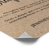 クラフト素朴深夜おむつシャワーアクティビティ ポスター (角)