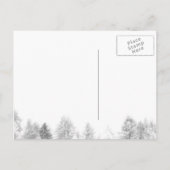 クラフト素朴秋冬の松の木は日付を保存 案内ポストカード (裏面)