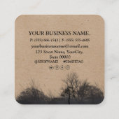 クラフト素朴秋冬季割引カード スクエア名刺 (裏面)