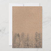 クラフト素朴秋冬松結婚林 招待状 (裏面)