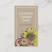 クラフト素朴紙ひまわりフローラ名刺 名刺 (正面)