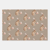 クラフト素朴紙イースターバニーエッグ狩り ラッピングペーパーシート (正面3)