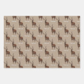 クラフト素朴紙ウィンターウッドランドスプルース3 ラッピングペーパーシート (正面3)