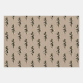 クラフト素朴紙ウィンターウッドランドスプルース3 ラッピングペーパーシート (正面2)