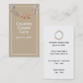 クラフト素朴紙ウォーター離れカラーベリー 名刺 (正面/裏面)