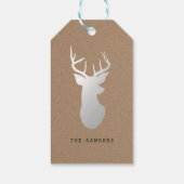 クラフト素朴紙クリスマスシルバートインデナー ギフトタグ (裏面)