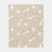 クラフト素朴紙クリスマススターパターン フリースブランケット (正面)