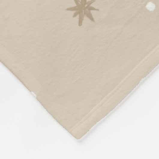 クラフト素朴紙クリスマススターパターン フリースブランケット (角)