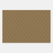 クラフト素朴紙クリスマスツリーパターンギフト ラッピングペーパーシート (正面2)