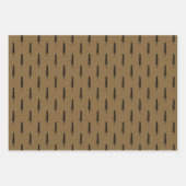 クラフト素朴紙クリスマスツリーパターンギフト ラッピングペーパーシート (正面)