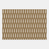 クラフト素朴紙クリスマスツリーパターンギフト ラッピングペーパーシート (正面3)