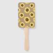 クラフト素朴紙ヒマワリの花メイスンジャー結婚ズ ハンドファン (裏面)