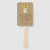 クラフト素朴紙ヒマワリの花メイスンジャー結婚ズ ハンドファン (正面)