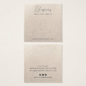 クラフト素朴紙フェイクリングや輪表示カード (正面&裏面)