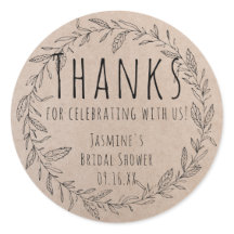 クラフト素朴紙フローラリースブライダルシャワー