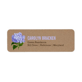 クラフト素朴紙ブルーアジサイフローラズ結婚 ラベル