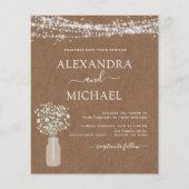 クラフト素朴紙ベビーズブレスジャー結婚ズ (正面)