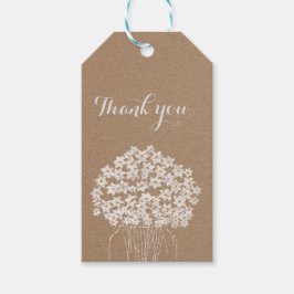 クラフト素朴紙メイスンジャーフローラズ ギフトタグ