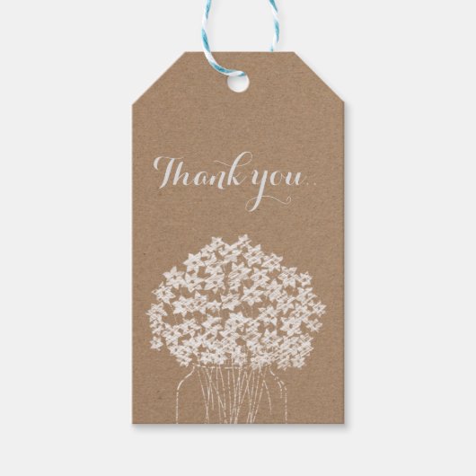 クラフト素朴紙メイスンジャーフローラズ ギフトタグ (正面)