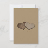 クラフト素朴紙メイソンジャールウェディングRSVP 出欠カード (裏面)